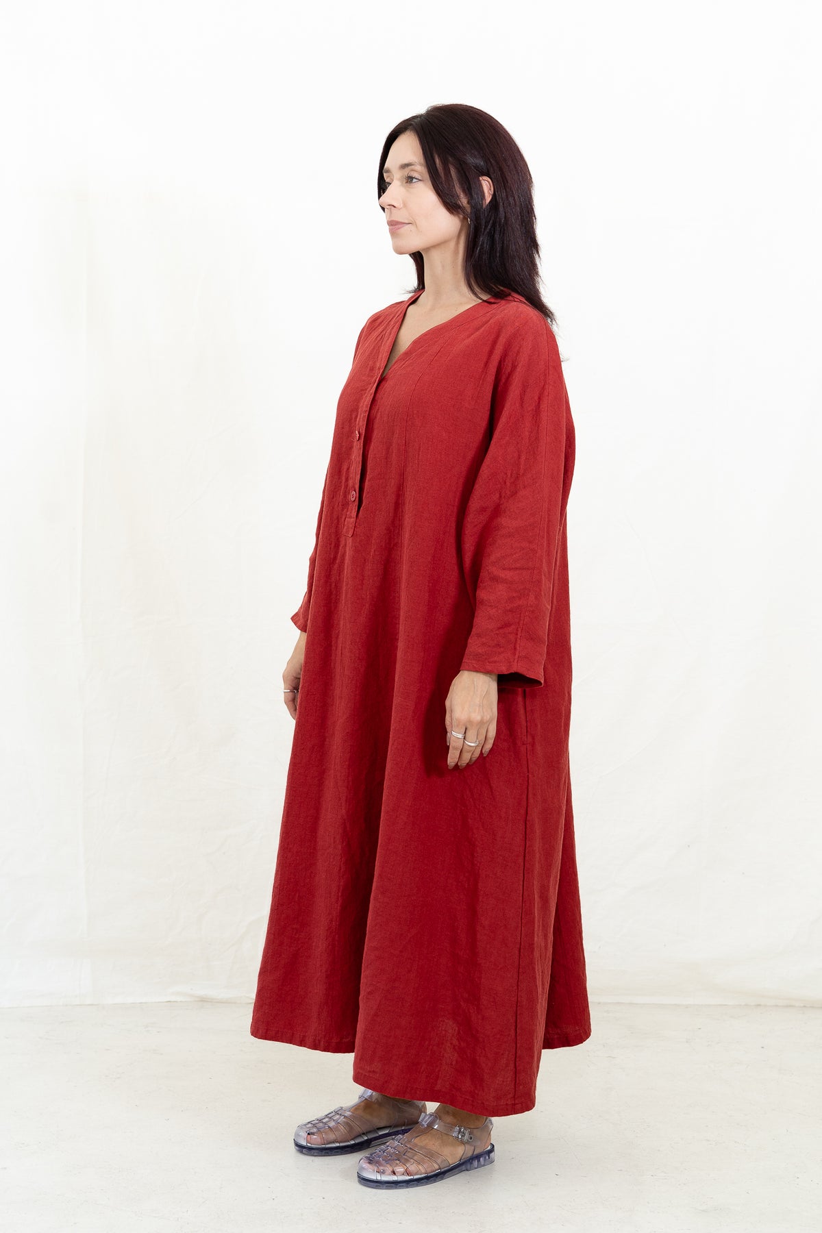 SARAHWEAR Plain Linen Dress
